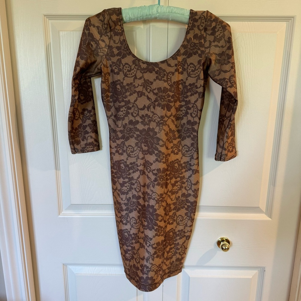 American Apparel Floral Lace Spandex Dress